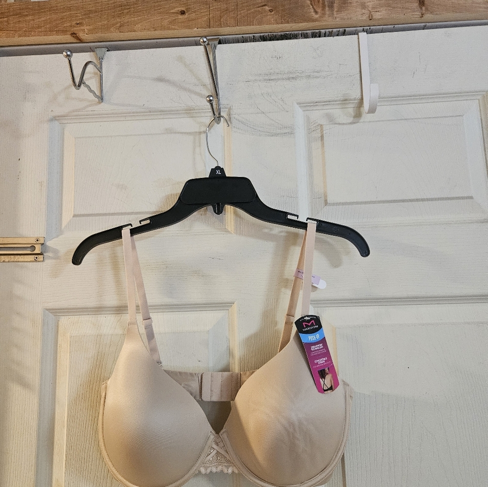 MAIDENFORM PUSH-UP BRA: CONVERTIBLE STRAPS: BEIGE: NEW WITH TAGS: SIZE 38D